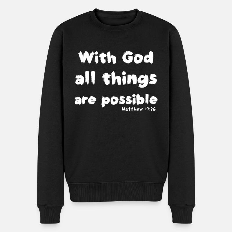 Bibelvers Bibelvers Bibelvers Bibelvers Bibelvers - Männer Premium Bio Pullover - Schwarz