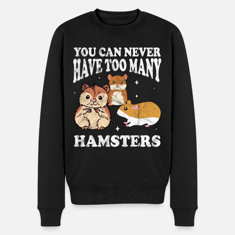 Hamster - Männer Premium Bio Pullover - Schwarz