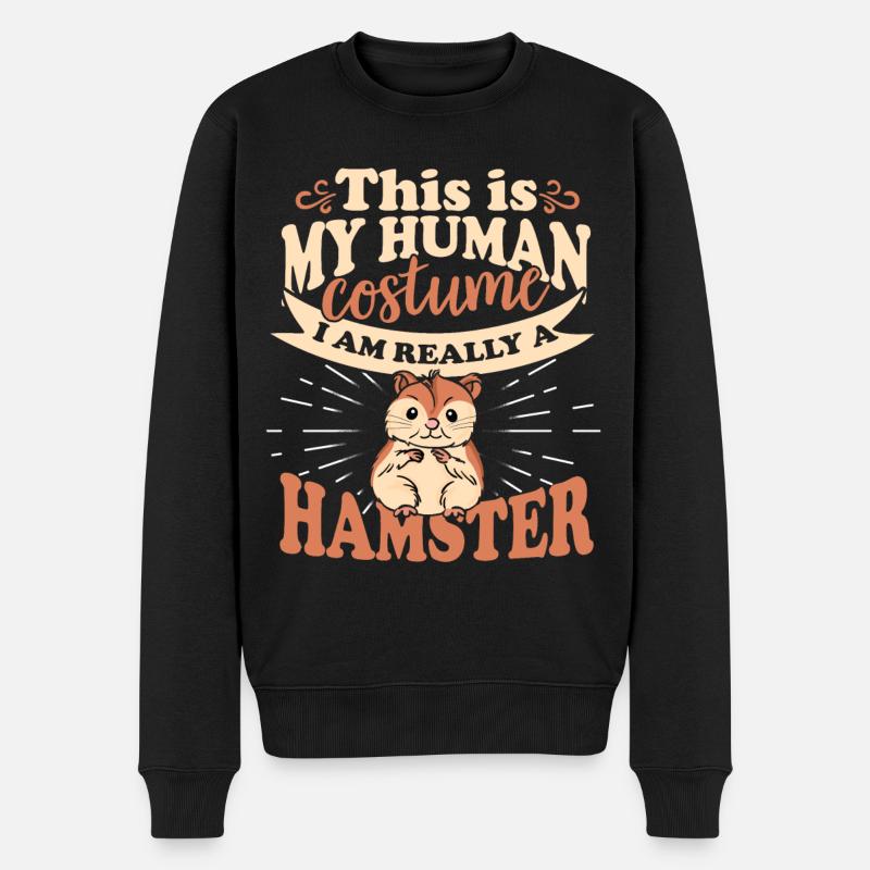 Costume de rongeur hamster - Pull Premium bio Homme - noir