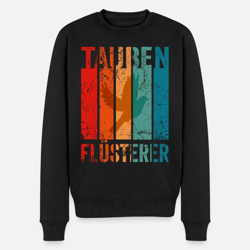 Tauben Flüsterer - Männer Premium Bio Pullover - Schwarz