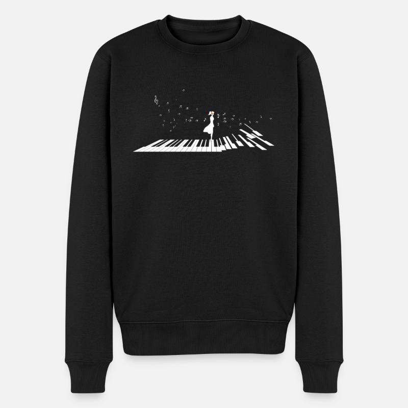 Piano piano fille - Pull Premium bio Homme - noir