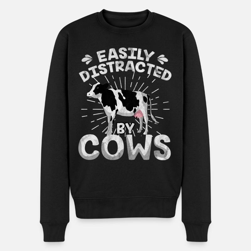 vache - Pull Premium bio Homme - noir
