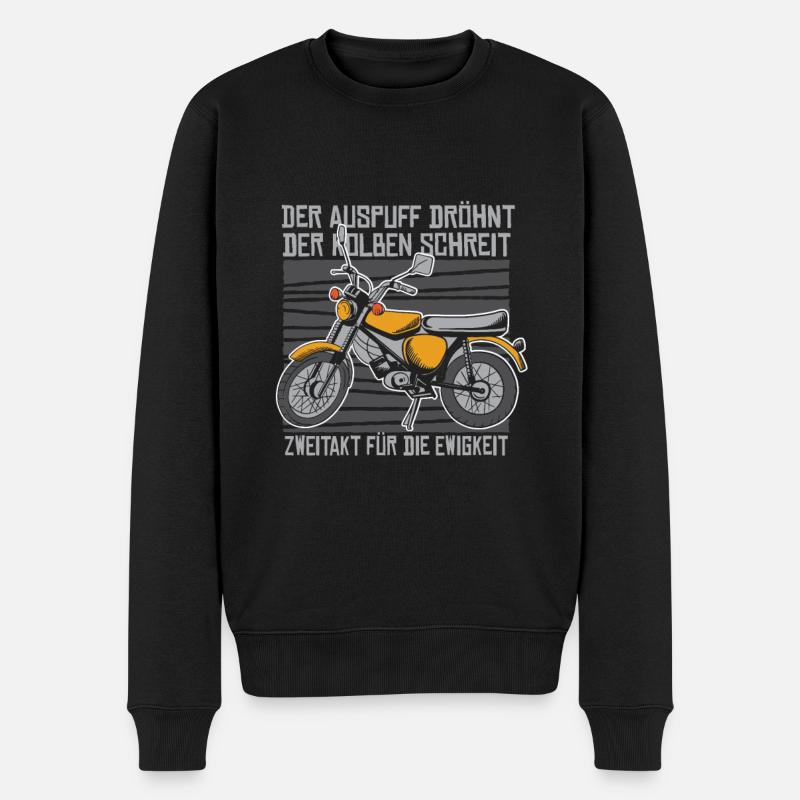 Zweitakt Ostblock Motorrad Witzig Spruch Geschenk - Männer Premium Bio Pullover - Schwarz