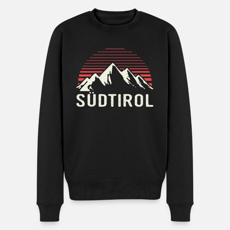 Südtirol Südtiroler Tirol Geschenk Berge Wandern - Männer Premium Bio Pullover - Schwarz