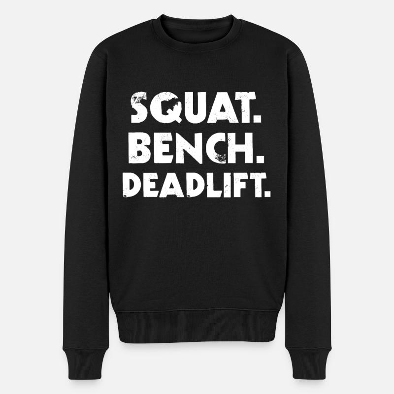 Squat Bench Deadlift - Männer Premium Bio Pullover - Schwarz