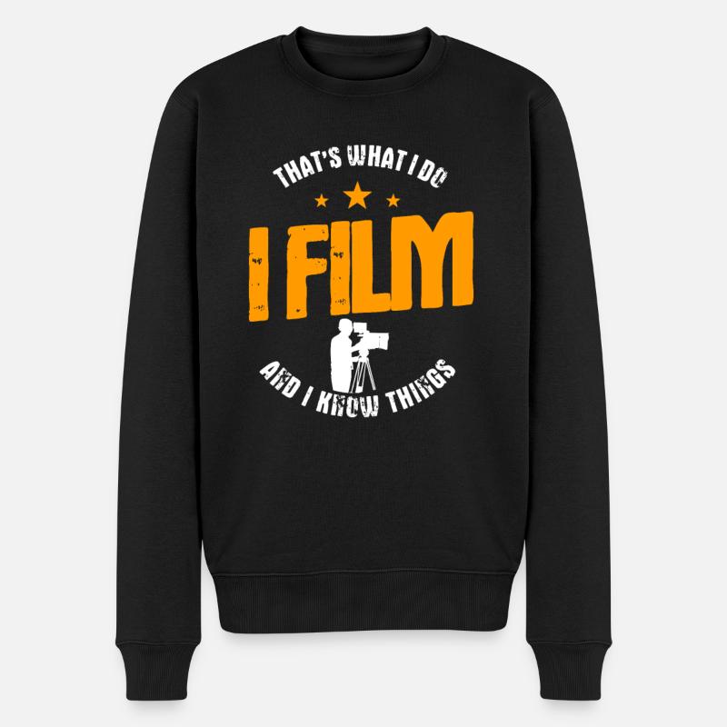 opérateur camera - Pull Premium bio Homme - noir