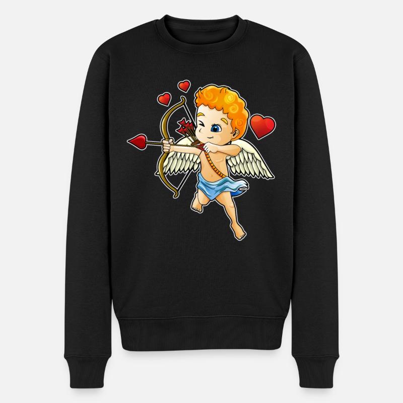 Cupidon Saint Valentin - Pull Premium bio Homme - noir