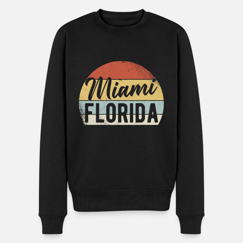 Miami Florida usa miami - Männer Premium Bio Pullover - Schwarz