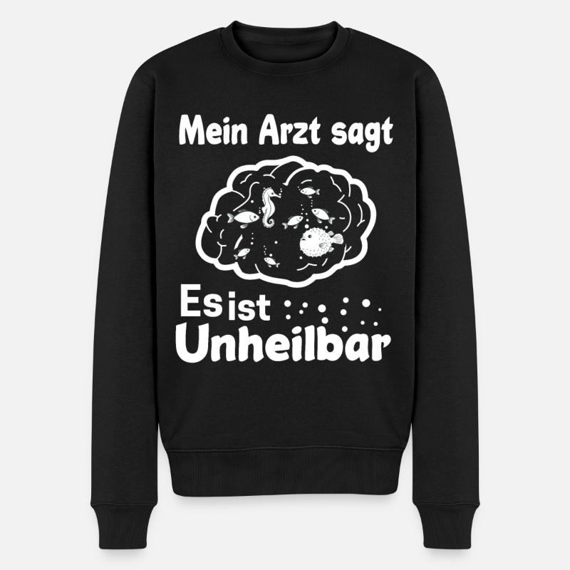 Aquarium - Männer Premium Bio Pullover - Schwarz