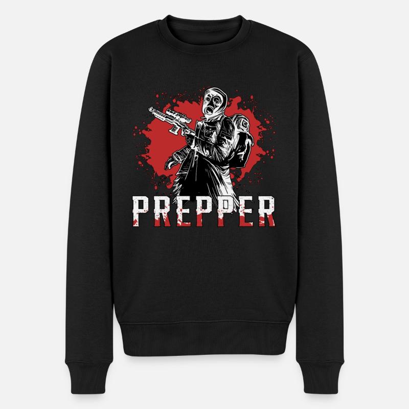 Prepper Survival Apocalypse Überleben Geschenkidee - Männer Premium Bio Pullover - Schwarz