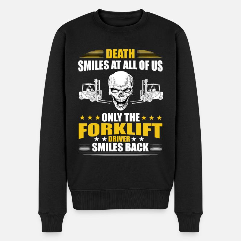 Gabelstaplerfahrer - Männer Premium Bio Pullover - Schwarz
