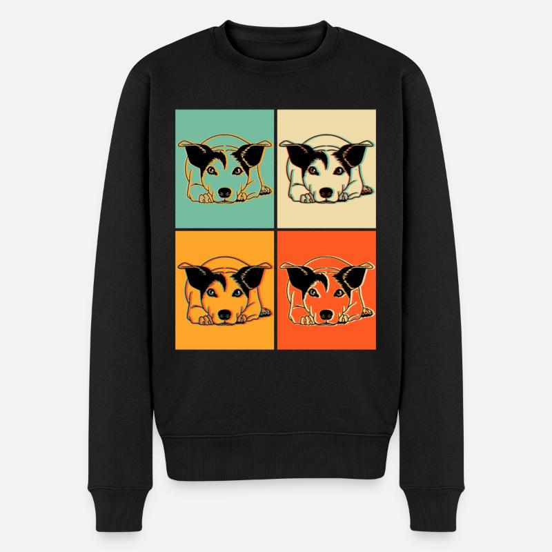 Jack Russell Terrier Pop Art - Pull Premium bio Homme - noir