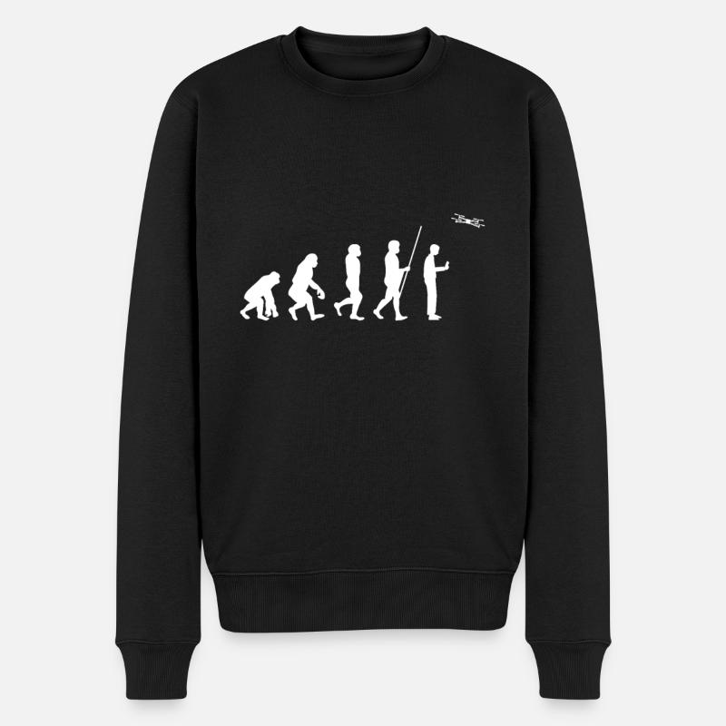 Drohnen Pilot Evolution Drohne - Männer Premium Bio Pullover - Schwarz