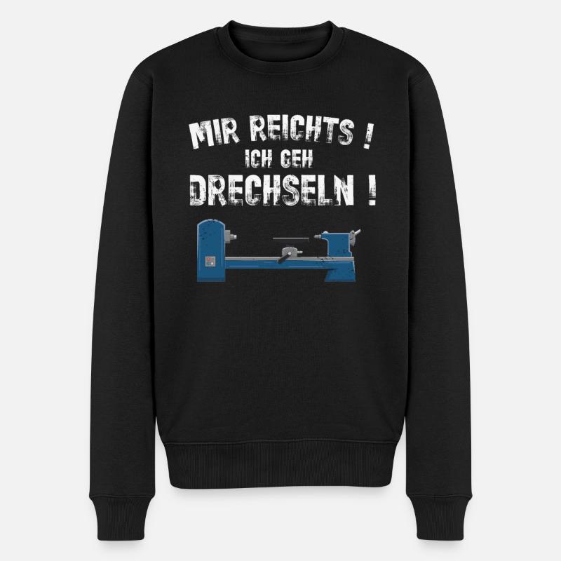 Drechsler Drechseln Drechselbank Drechsel - Männer Premium Bio Pullover - Schwarz