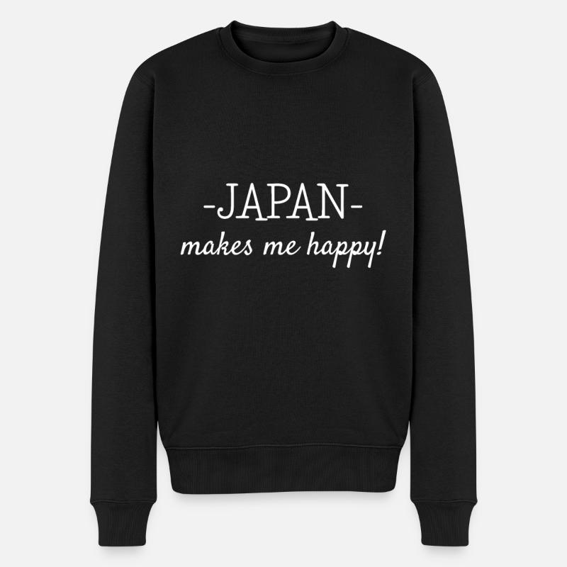 Japan Spruch - Männer Premium Bio Pullover - Schwarz