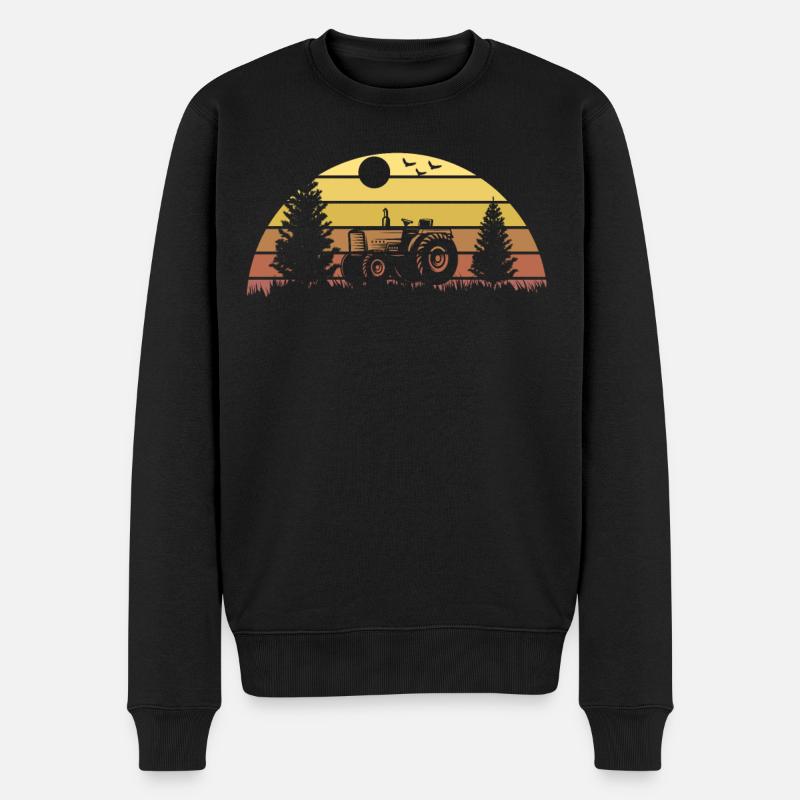 Traktor Traktorfahrer Trecker Simulation - Männer Premium Bio Pullover - Schwarz