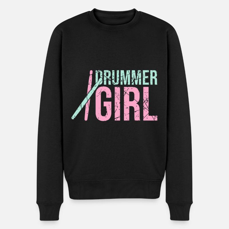 Batterie de fille batteur - Pull Premium bio Homme - noir