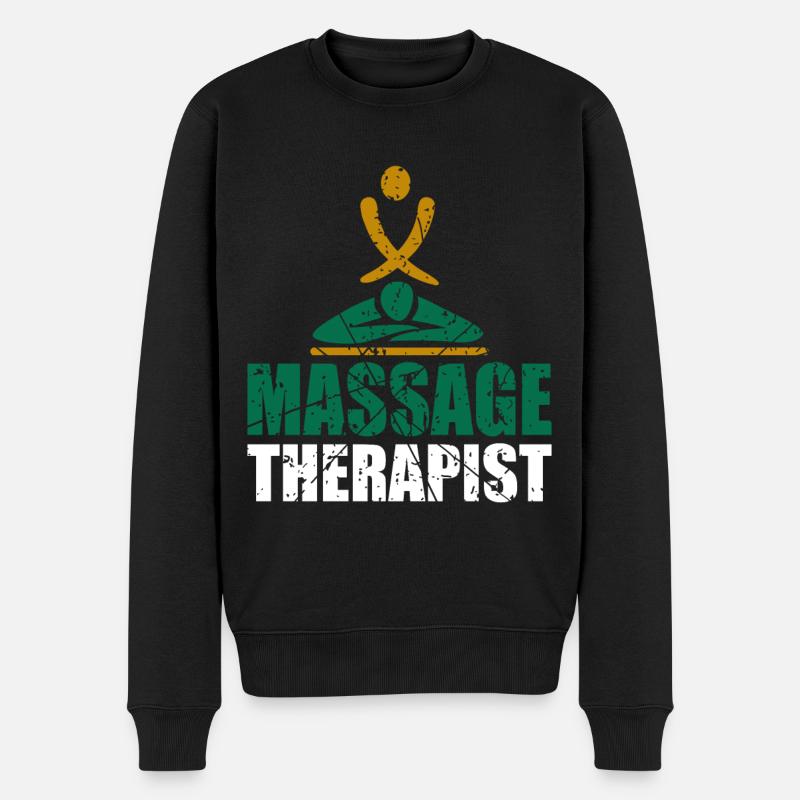 Massagetherapeut Massagetherapie Arbeit - Männer Premium Bio Pullover - Schwarz