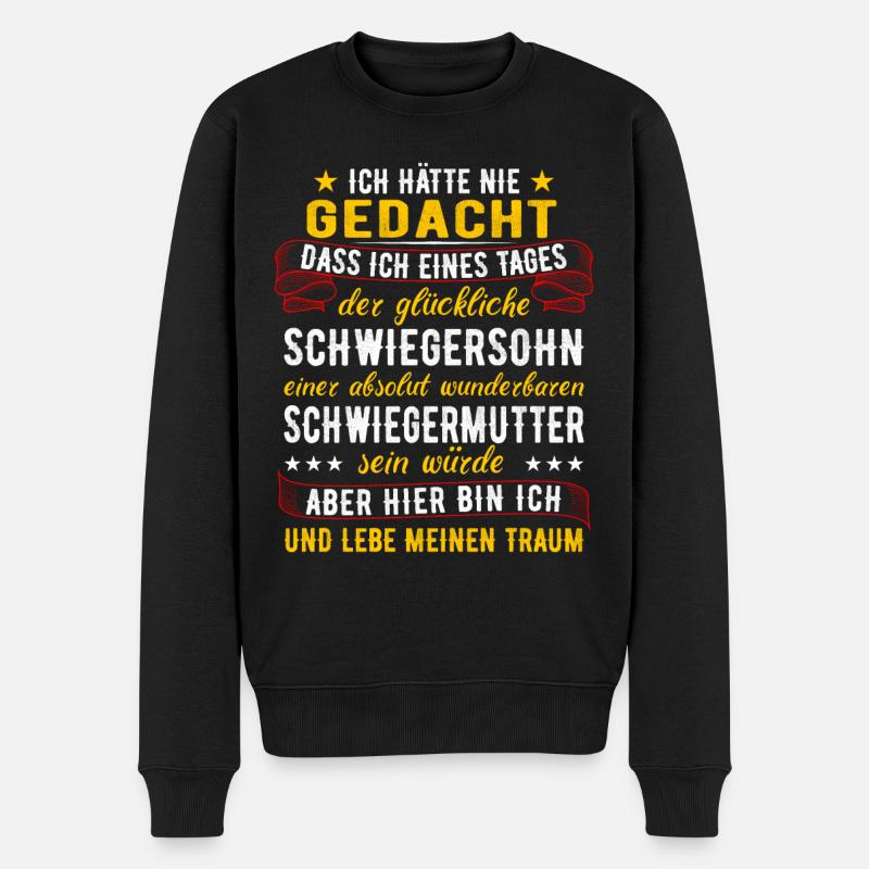 Schwiegersohn Geschenk Schwiegermutter Spruch - Männer Premium Bio Pullover - Schwarz