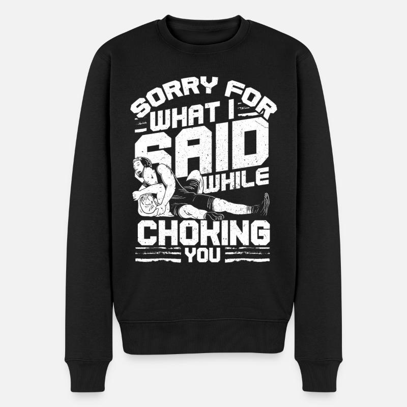 Lutte - Pull Premium bio Homme - noir