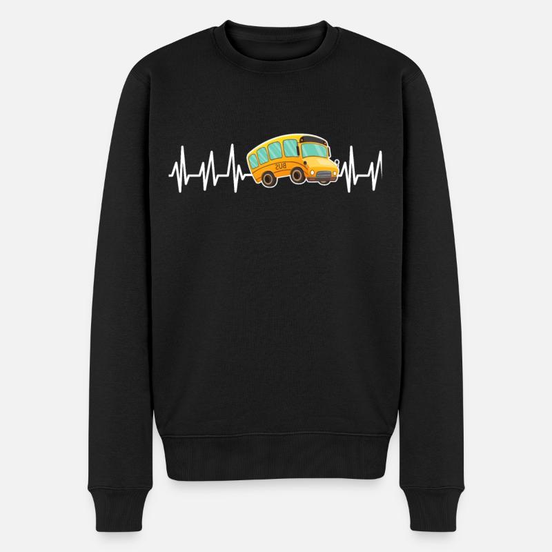 Bus - Männer Premium Bio Pullover - Schwarz