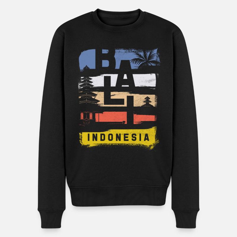 Bali - Männer Premium Bio Pullover - Schwarz