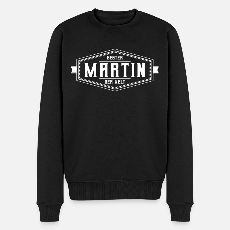 Martin Männer Geschenk - Männer Premium Bio Pullover - Schwarz