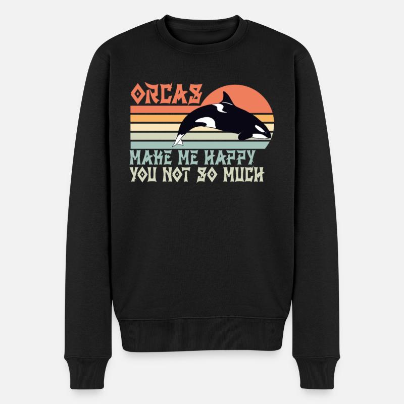 Orque orque disant drôle - Pull Premium bio Homme - noir
