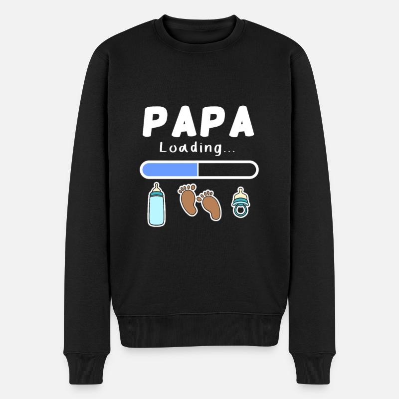 futur père - papa est chargé - Pull Premium bio Homme - noir