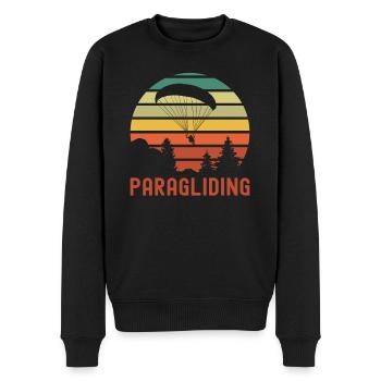 Parapente Sunset - Parapente - Vol à voile - Pull Premium bio Homme - noir - Devant - Nico (187cm)