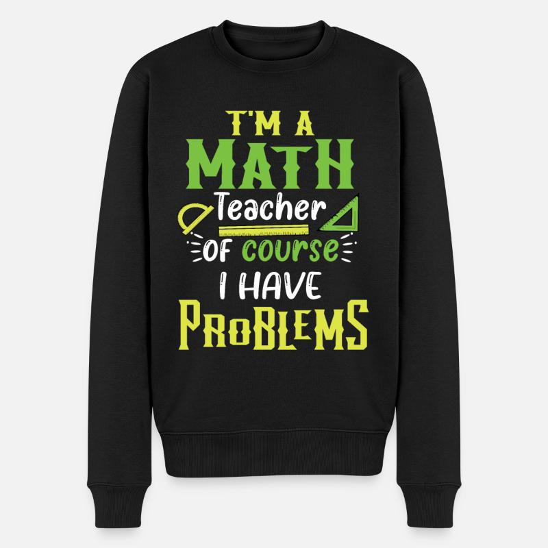 Mathelehrer Mathematik - Männer Premium Bio Pullover - Schwarz