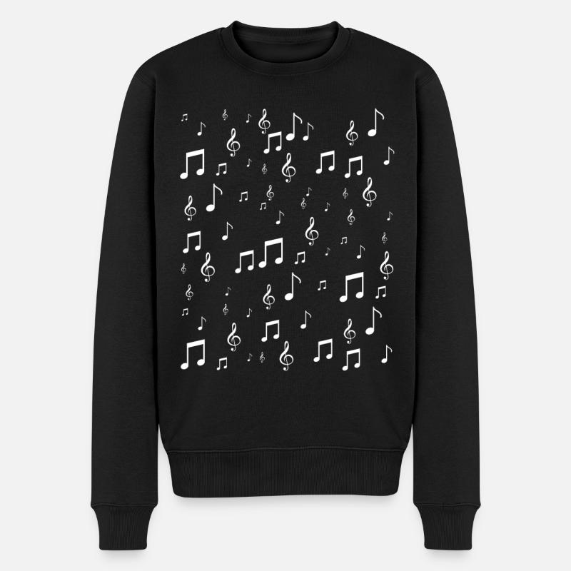 Musik Schule - Männer Premium Bio Pullover - Schwarz