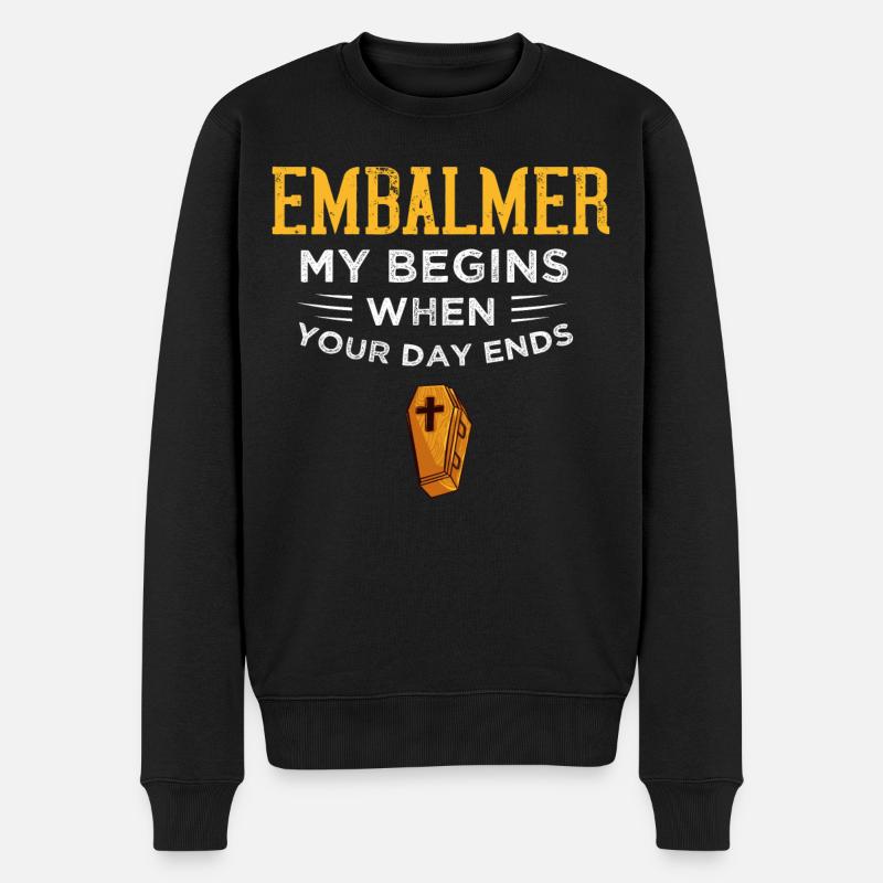Bestatter Bestattung Friedhof Sarg Beerdigung - Männer Premium Bio Pullover - Schwarz