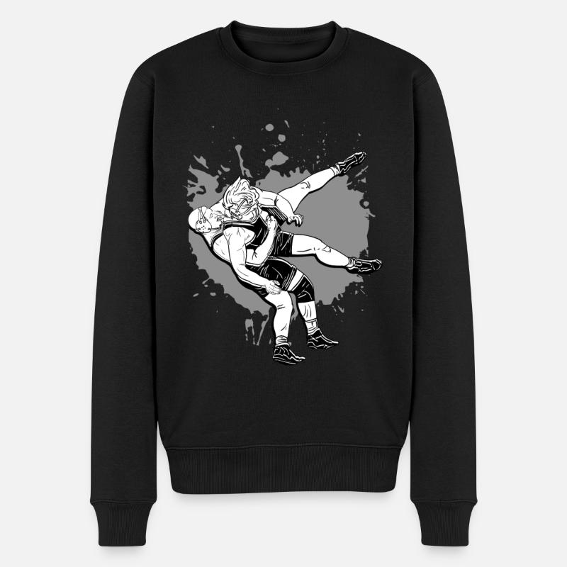 Lutte - Pull Premium bio Homme - noir