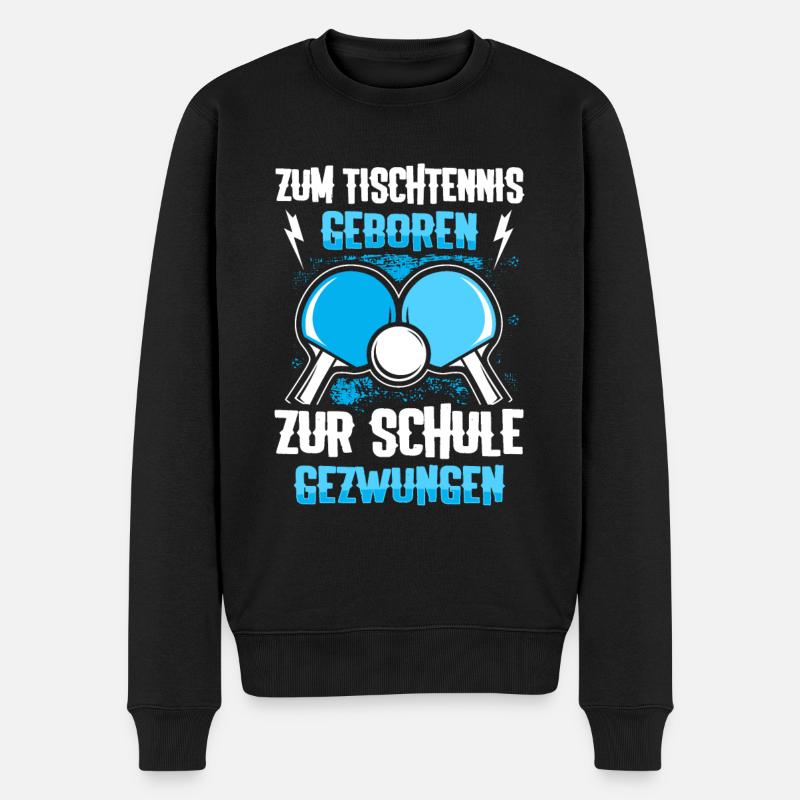 Tischtennis Kinder Tischtennisschläger Geschenk - Männer Premium Bio Pullover - Schwarz