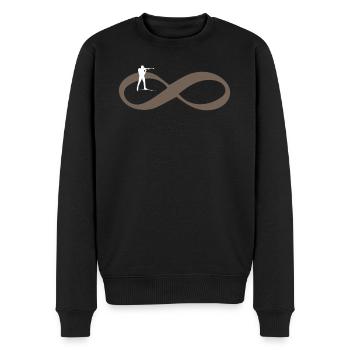 BIATHLON FOR EVER Biathlon Infinity - Männer Premium Bio Pullover - Schwarz - Vorne - Nico (187cm)