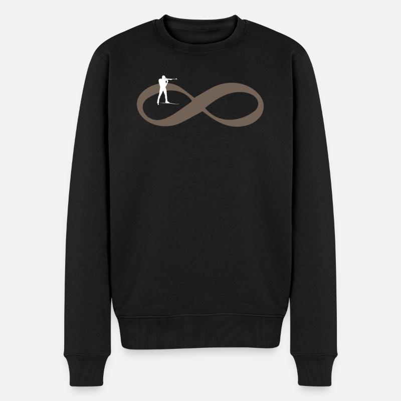 BIATHLON FOR EVER Biathlon Infinity - Männer Premium Bio Pullover - Schwarz
