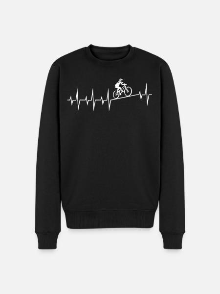 Bicycle EKG - Men's Premium Organic Jumper - black