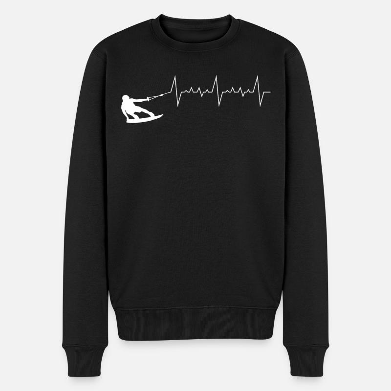 Wakeboard - Männer Premium Bio Pullover - Schwarz
