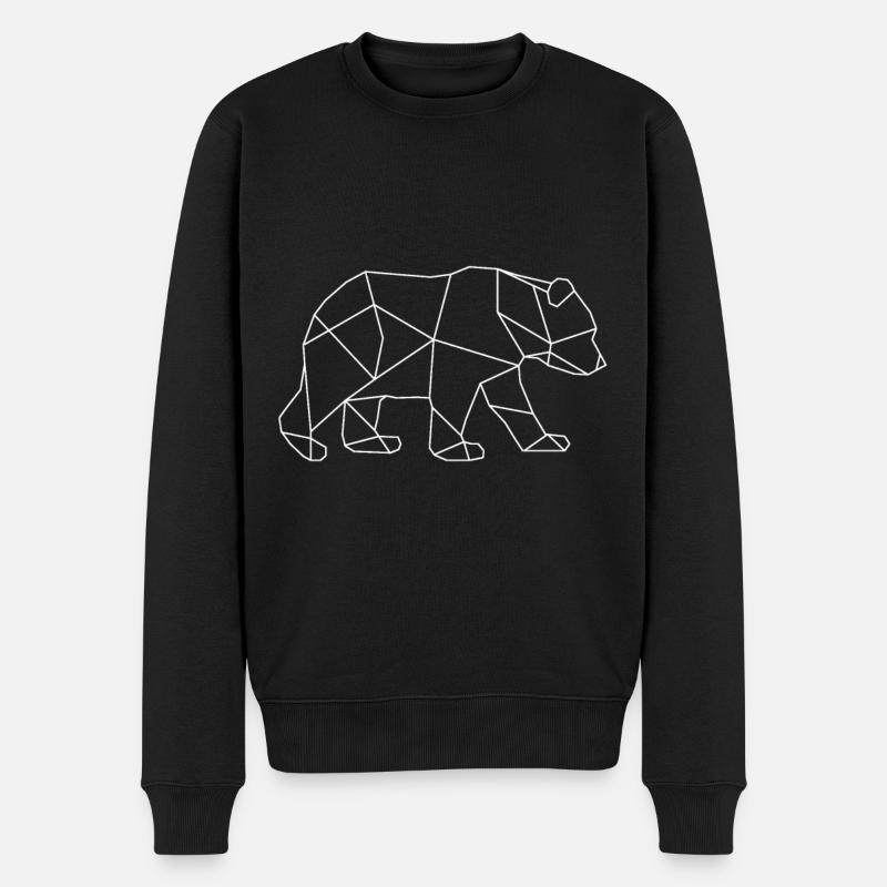 Bär Eisbär - Männer Premium Bio Pullover - Schwarz