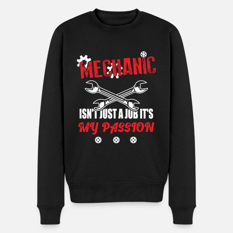 Mechanic Passion - Mécanicien automobile mécatronique - Pull Premium bio Homme - noir
