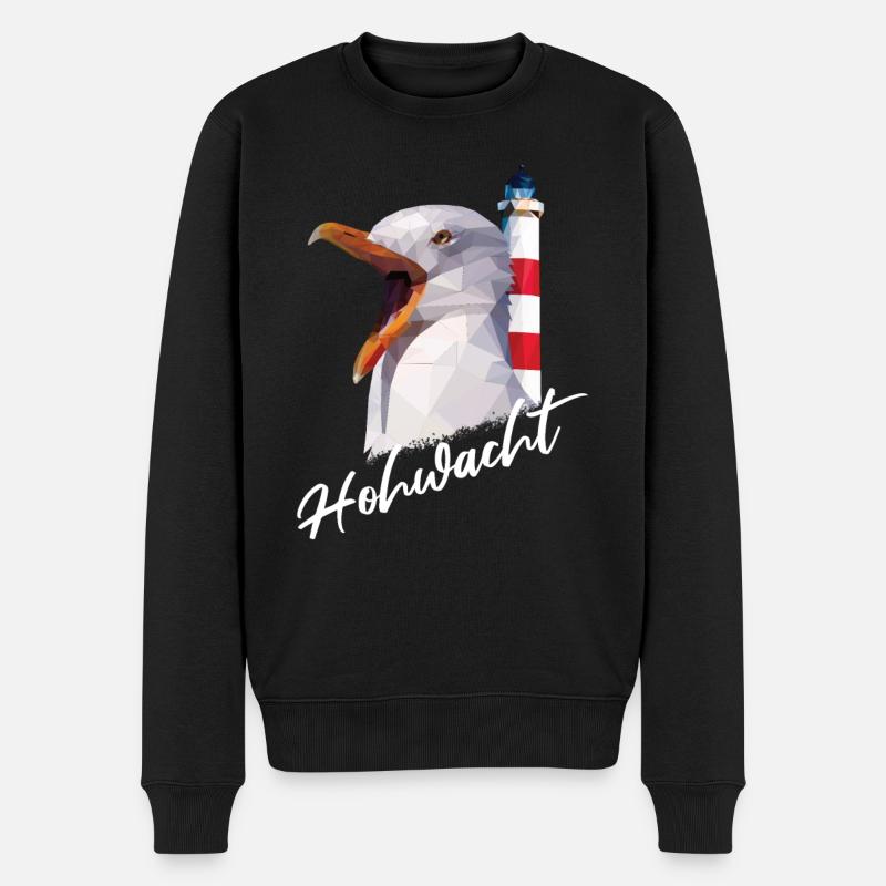 Hohwacht Ostsee Küste Strand Geschenk Souvenir - Männer Premium Bio Pullover - Schwarz