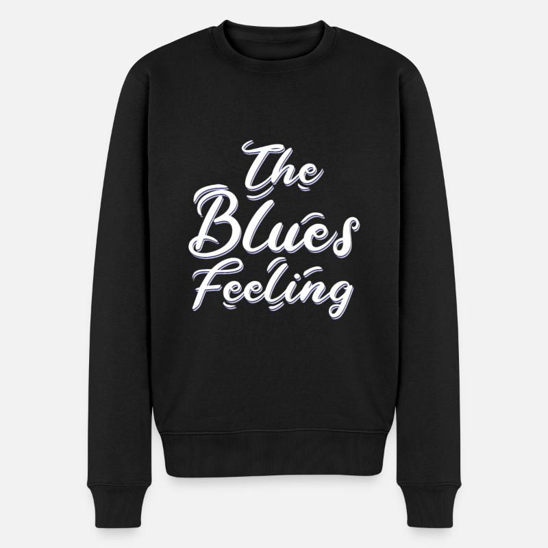 Le sentiment de blues - Pull Premium bio Homme - noir