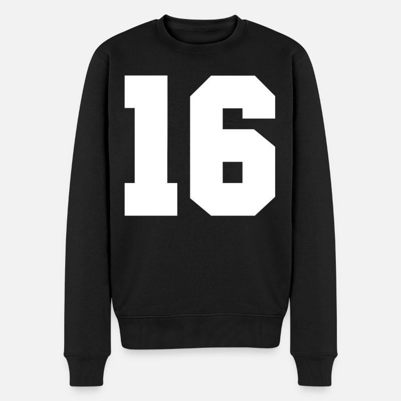 Numéro 16 - Pull Premium bio Homme - noir