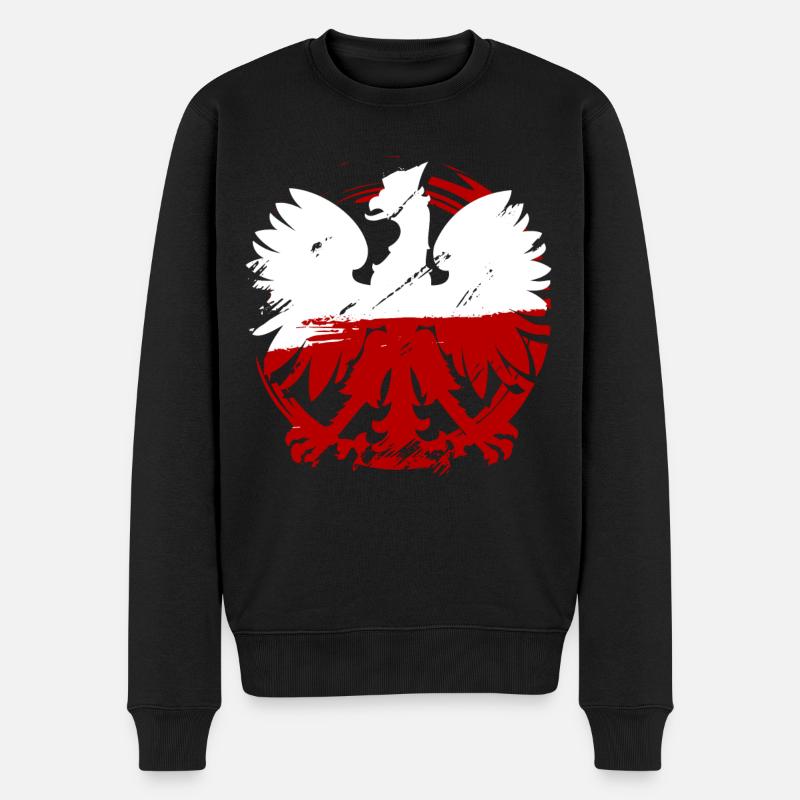 Polen - Männer Premium Bio Pullover - Schwarz