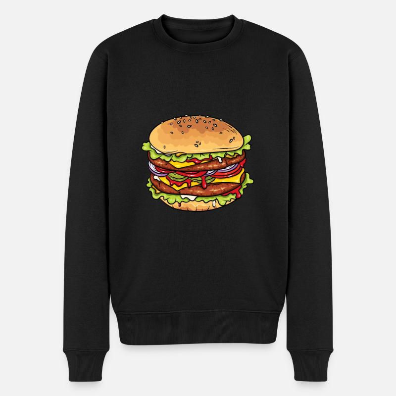 Burger - Pull Premium bio Homme - noir