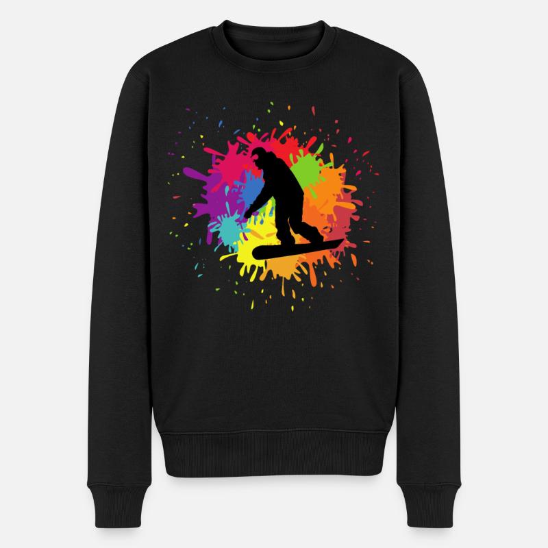 Snowboard Freestyle Snowboarder Snowboarding - Pull Premium bio Homme - noir