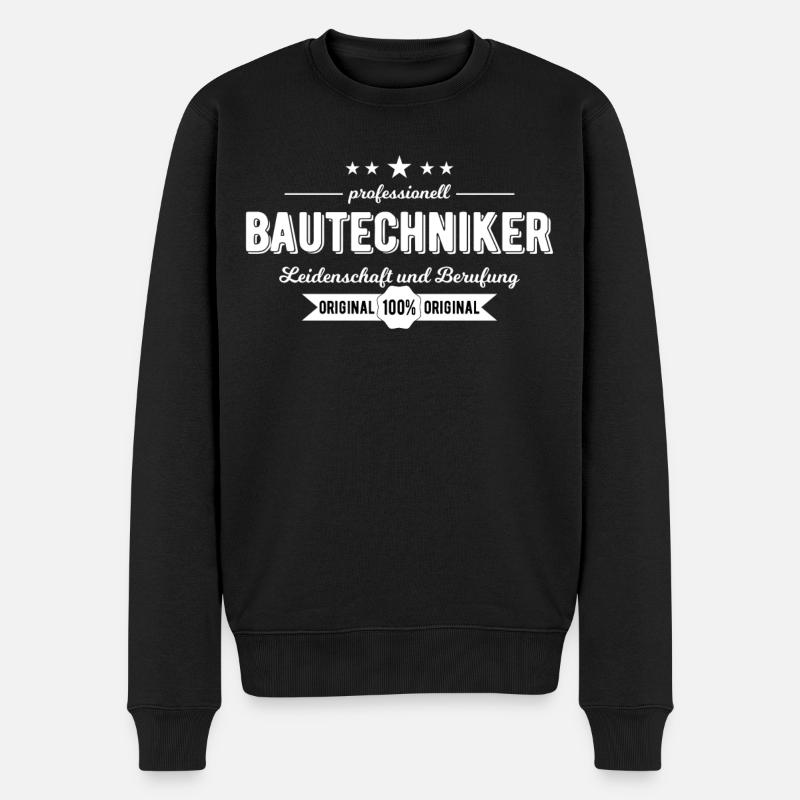 Bautechniker Geschenk - Männer Premium Bio Pullover - Schwarz