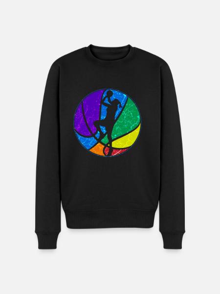 Basket-ball filles - Pull Premium bio Homme - noir