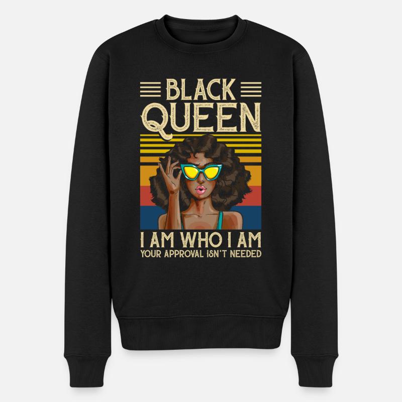 Black Queen - Männer Premium Bio Pullover - Schwarz